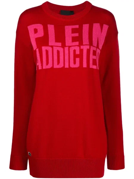 Pulover Philipp Plein cu imagine roșu