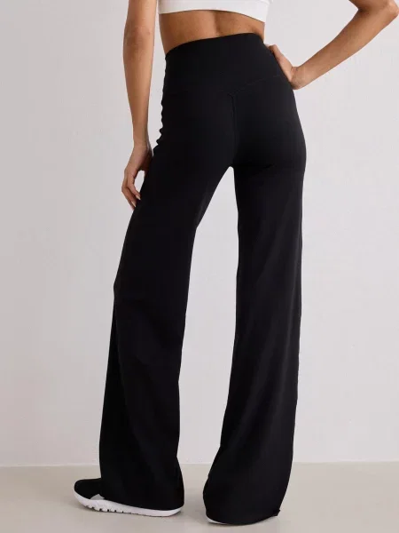 Legginsy z prostą nogawką wysoki stan squat proof Sense czarne