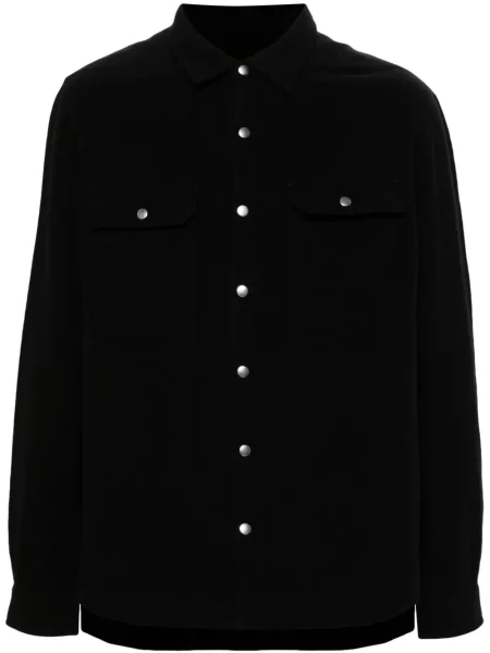 Geacă cămașă Rick Owens din fetru negru