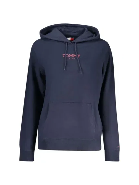 Hanorac cu glugă Tommy Hilfiger cu imagine albastru