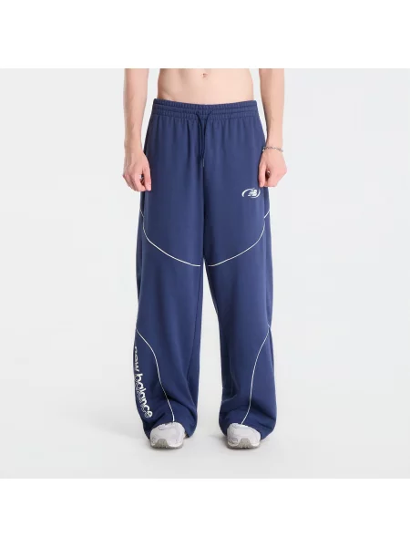Spodnie New Balance Trackside French Terry Pant Nb Navy S granatowe