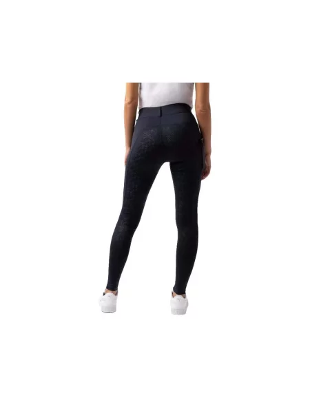 Leggings do jazdy konnej Horze Dea z silikonowym gripem niebieski