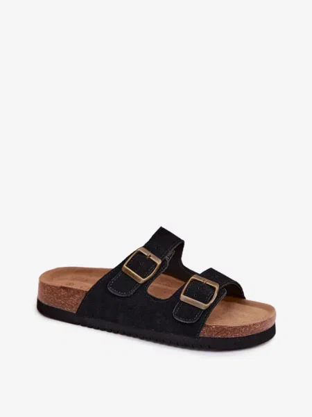Papuci Boto din piele negru