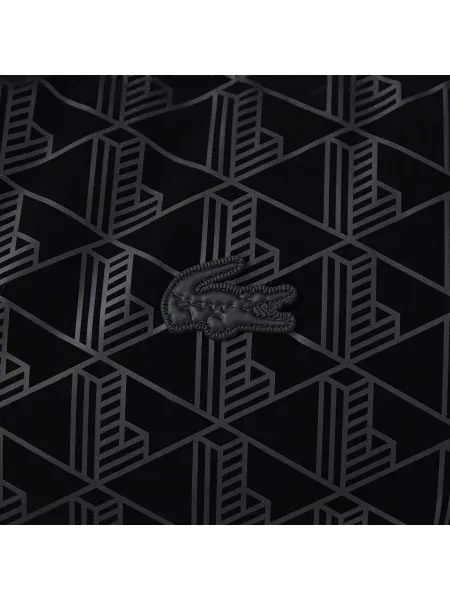 Lacoste Kurtka Z Kapturem Z Monogramem czarna
