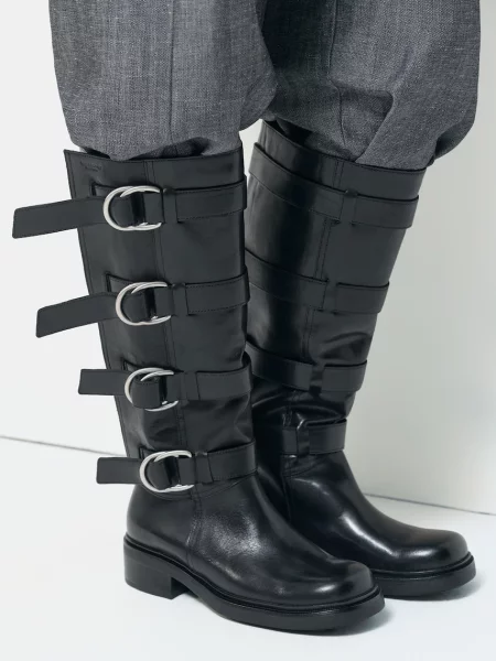 Vagabond Shoemakers ботуши под коляното дамски от кожа KARLIE черно