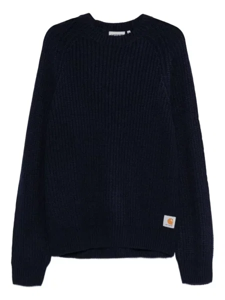 Kerek nyakú szvetter Carhartt Wip kék