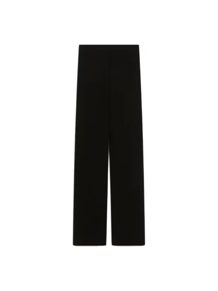 Sportmax spodnie szerokie high waist czarny