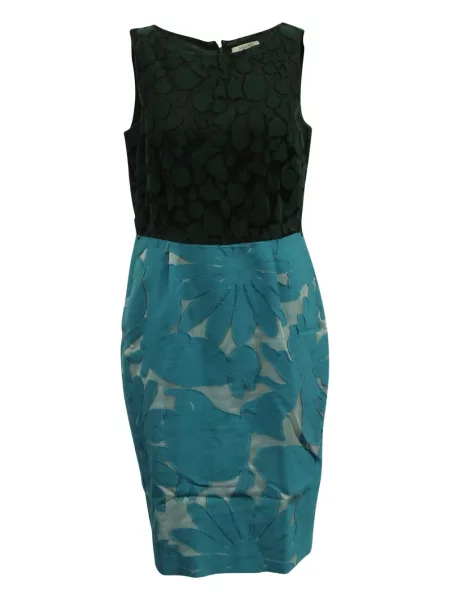 Sukienka mini Max Mara w kwiatki z nadrukiem garniturowa niebieska