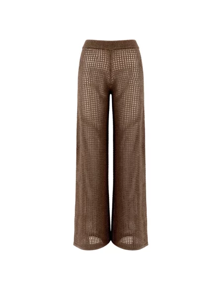 Spodnie Mc2 Saint Barth z siateczką z siateczki brązowe