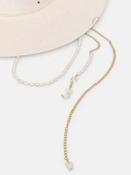 LE SH KA headwear LE SH KA капелюх плетений White Canotier білий