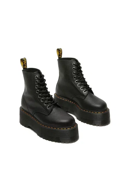Botki Dr. Martens sznurowane koronkowe czarne