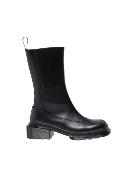Sztyblety Dr. Martens skórzane z kwadratowym noskiem czarne