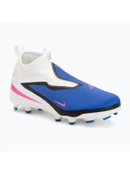 Кросівки футбольні Nike Jr. Phantom 6 High Academy FG/MG racer blue/white/pink blast білі