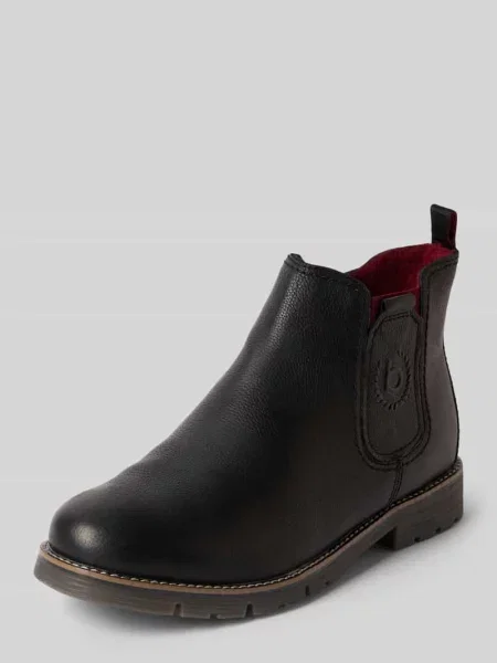 Buty chelsea z naturalnej skóry model Jobar' Bugatti czarne