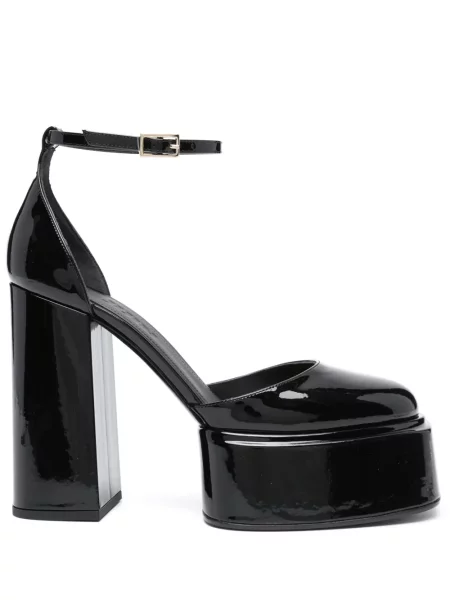 Pantofi cu toc 3juin din piele cu platformă negru