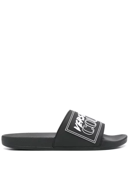 Papuci Versace Jeans Couture cu autograf negru