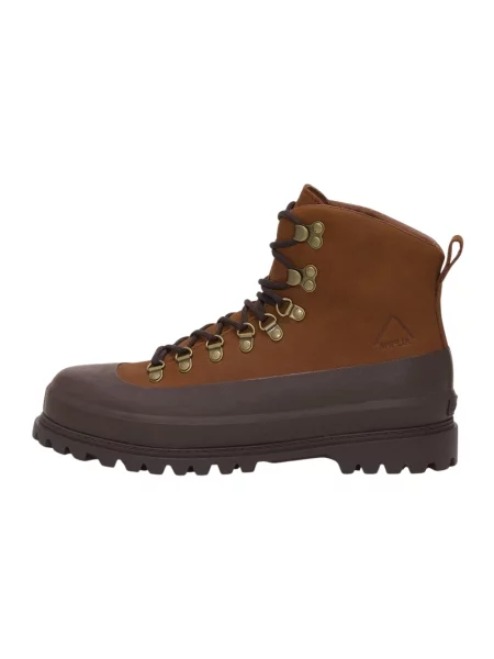 Botki Superga skórzane brązowe