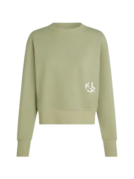 Hanorac Karl Lagerfeld Jeans cu imagine verde
