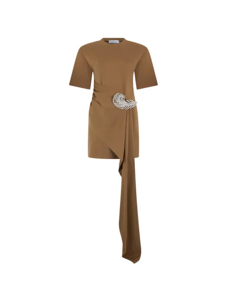 Rochie mini Giuseppe Di Morabito drapată maro