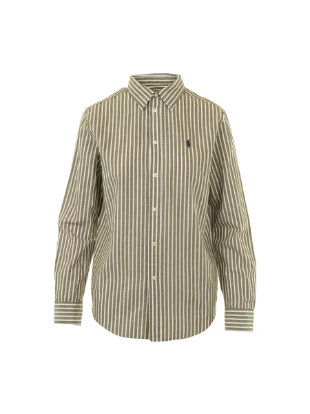 Koszula Polo Ralph Lauren w paski zielona