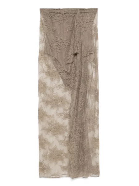 Rochie Christopher Esber din dantelă de costum verde