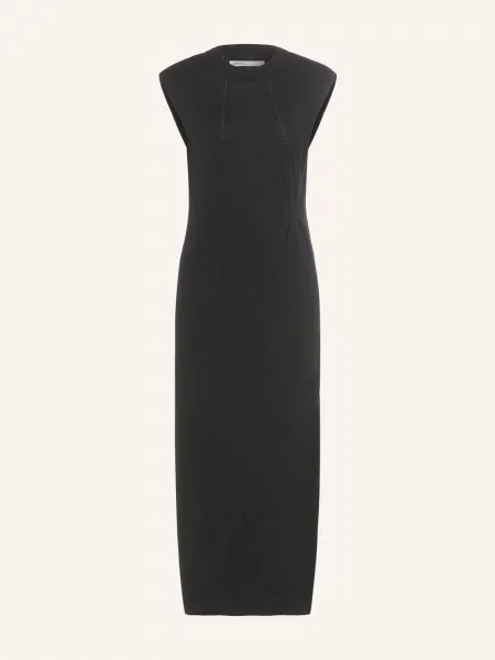 Allsaints Pletené Šaty Kayla Z Merino Vlny černá