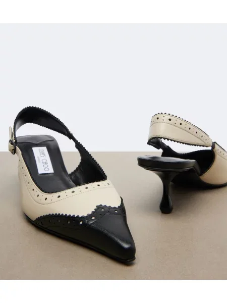 Pantofi cu toc Jimmy Choo din piele slingback