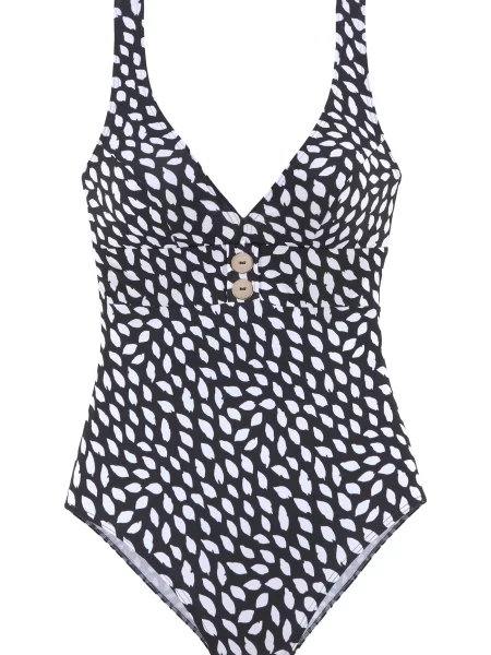 VIVANCE Enodelne kopalke črna bela