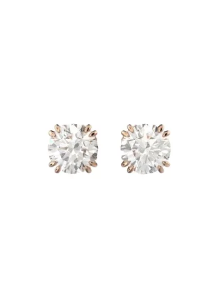 Swarovski Akcesoria Kobieta Szary ONE SIZE Klasyczne Kolczyki w Jednolitym Kolorze białe
