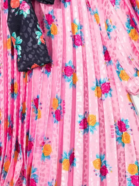 Sukienka midi dziecięca Msgm różowa