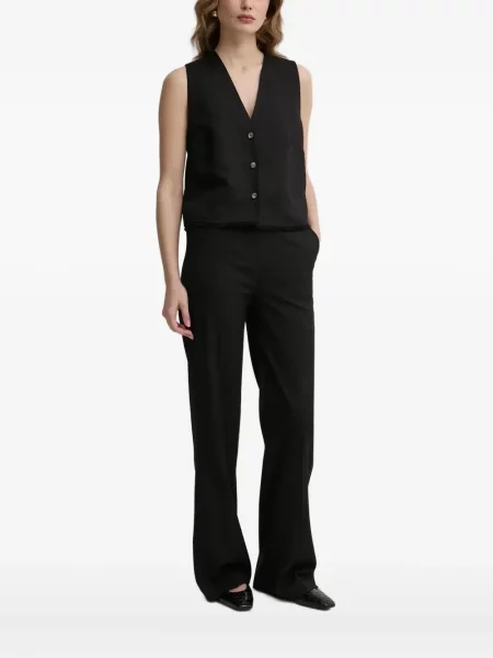 Top Ivy Oak cu franjuri negru