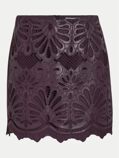 Vila Fustă din imitație de piele Paz violet