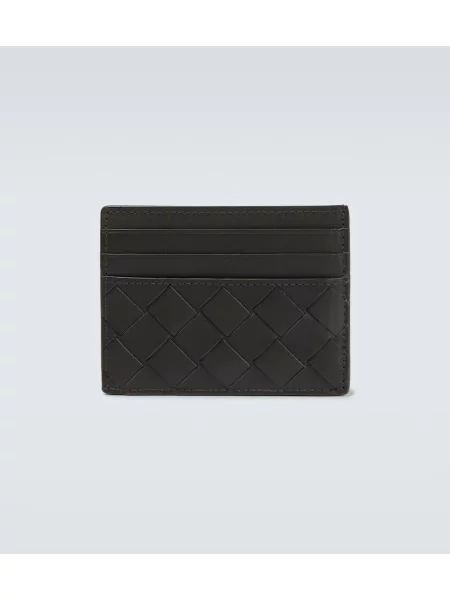 Portofel Bottega Veneta din piele verde