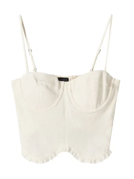 Bershka Top volneno bela