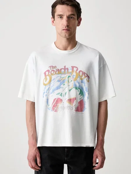 Tricou cu pentru bărbați albastru