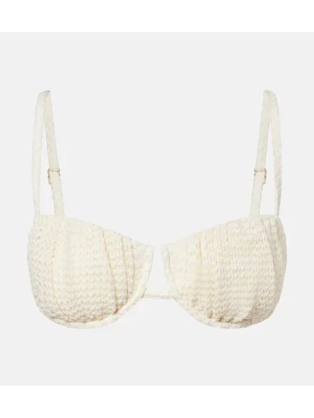 Top Montce tricotate alb