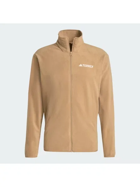 Bluza polarowa Multi Essentials z suwakiem na całej długości brązowa