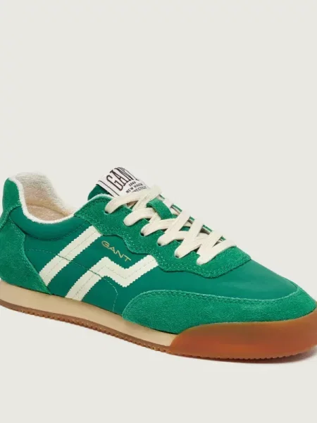 Gant Sneakers Beylana | piele întoarsă verde