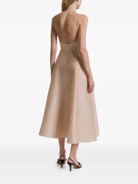 Gėlėta kostiumas midi suknelė Alberta Ferretti iki kelių rožinė