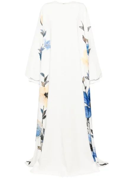 Rochie Saiid Kobeisy cu model floral alb