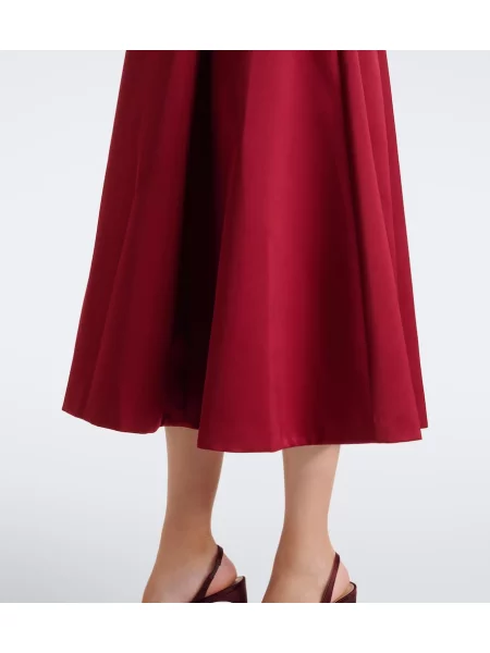 Cu centură rochie midi Emilia Wickstead din satin roșu