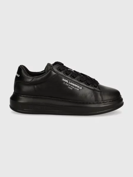 Кожаные кроссовки Karl Lagerfeld черные