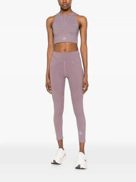 Běžecké stahovací šňůrka legíny Adidas s autogramem fialové