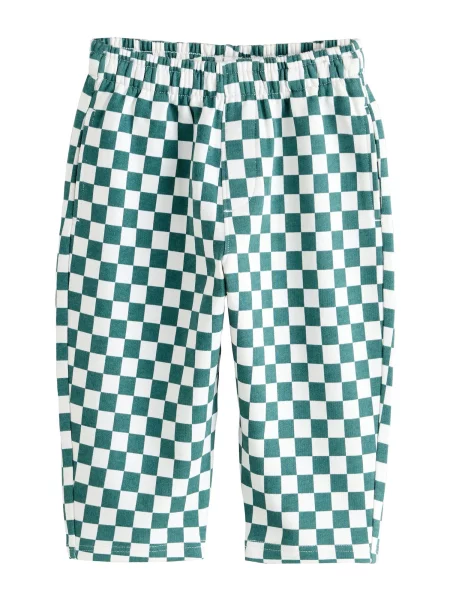Next Pantaloni verde smarald alb