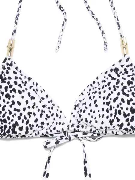 Top Heidi Klein cu imagine cu gât halter alb