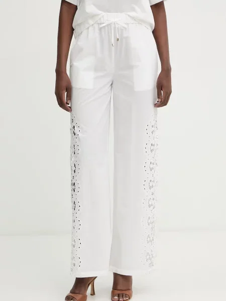 Patrizia Pepe pantaloni de damă din alb