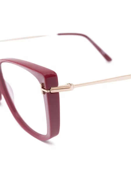 Okulary kwadratowe Tom Ford Eyewear czerwone