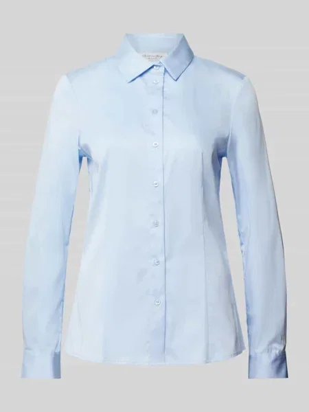 Bluzka koszulowa z listwą guzikową Christian Berg Woman niebieska