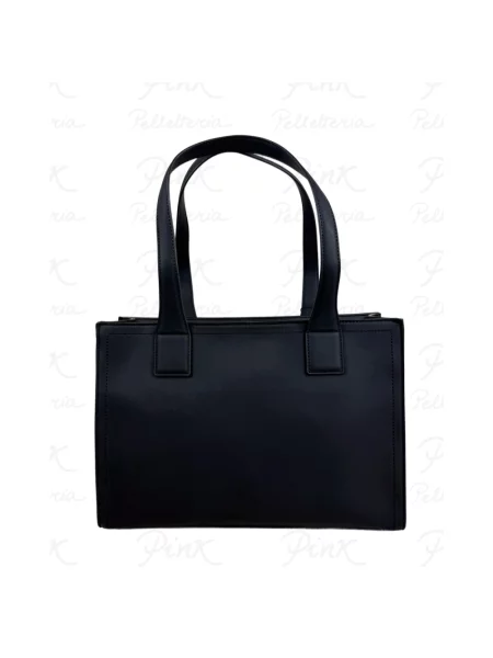 Lniana torebka Love Moschino czarna