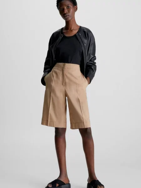 Шорти Calvin Klein без кісточок бежеві